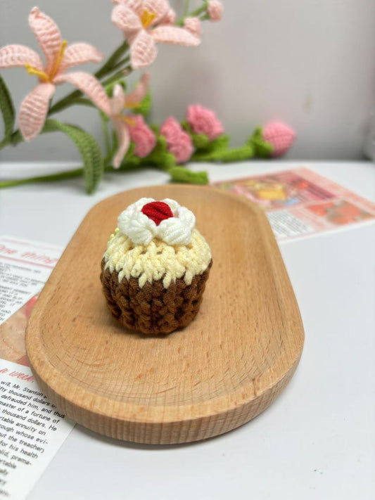 Handmade Crochet  Lemon Canelé Keychains